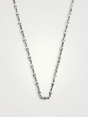 Small Silver Skull Chain Necklace
