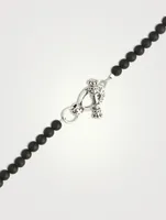 Onyx Beaded Cross Rosary