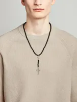 Onyx Beaded Cross Rosary
