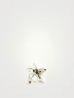 Silver Five-Pointed Star Stud Earrings