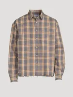 Hemi Cotton Oversized Shirt Plaid Print