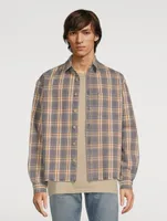 Hemi Cotton Oversized Shirt Plaid Print