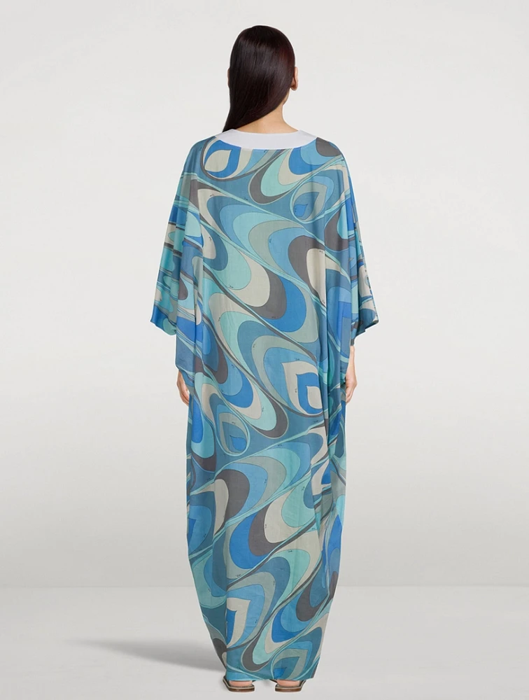 Marmo Printed Kaftan Maxi Dress