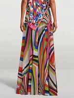 Iride Printed Long Skirt