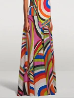 Iride Printed Long Skirt