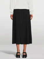 Contrast Seam Midi Skirt