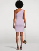 Ruched One-Shoulder Mini Dress