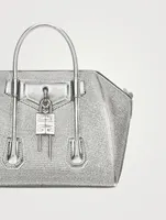 Mini Antigona Lock Metallic Leather Bag