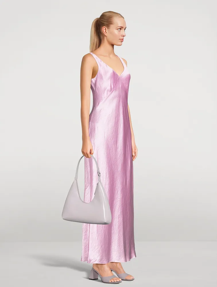 Bias-Cut Satin Maxi Dress