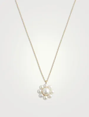 Margherita Simple 14K Gold Necklace With Pearls