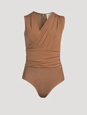 Ruched Jersey Bodysuit