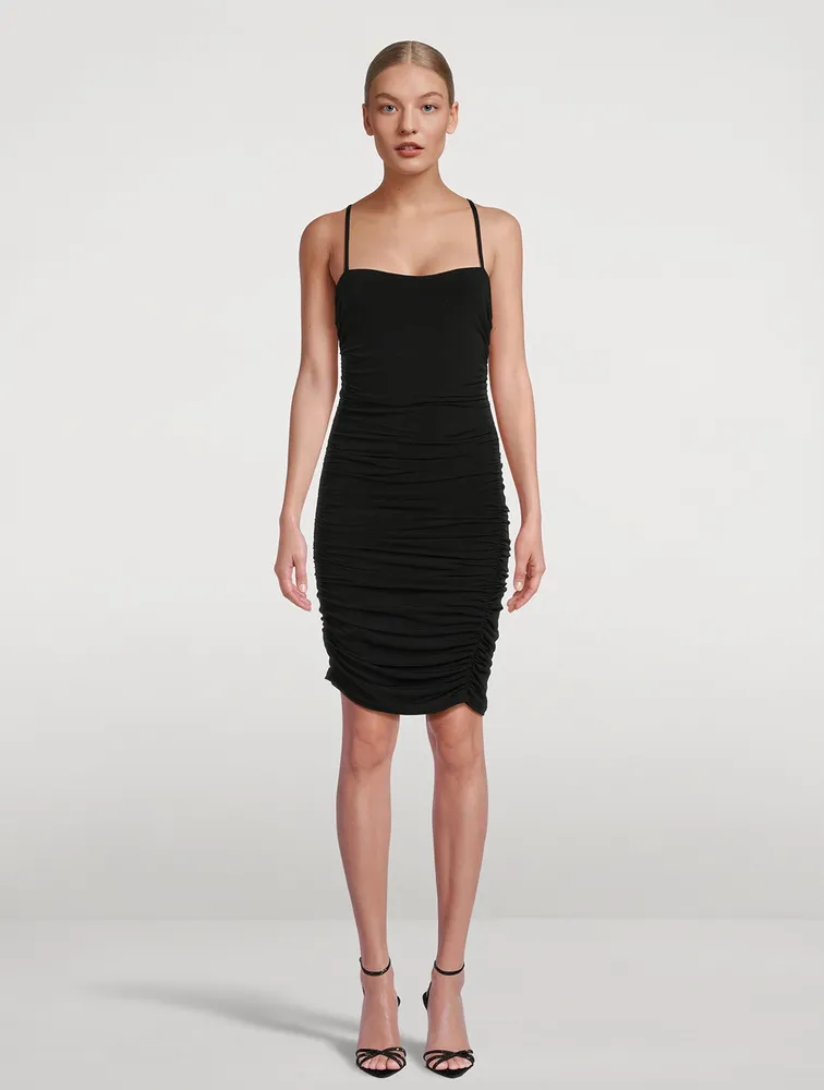 Ruched Jersey Mini Dress
