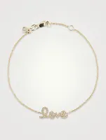 Mini 14K Gold Love Bracelet With Diamonds