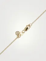 14K Gold Moon And Star Charm Necklace With Pavé Diamonds