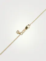 Small 14K Gold Starburst Necklace With Pavé Diamonds