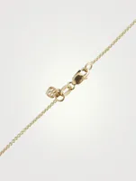 Small 14K Gold Heart Charm Necklace With Pavé Diamonds