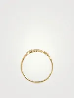 14K Gold Love Script Ring With Diamonds