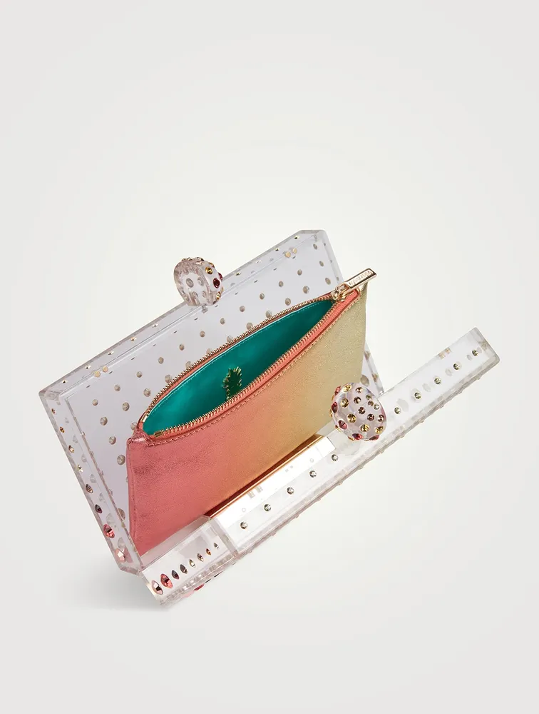 Tequila Embellished Acrylic Clutch