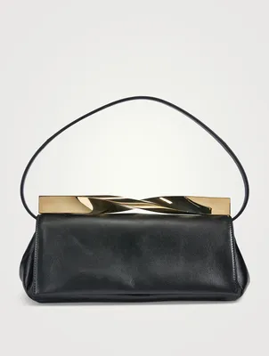 Twist Leather Clutch