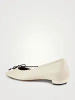 Claudette Bow Leather Ballet Flats