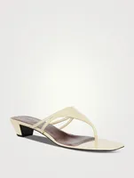 Graphic Leather Thong Sandals