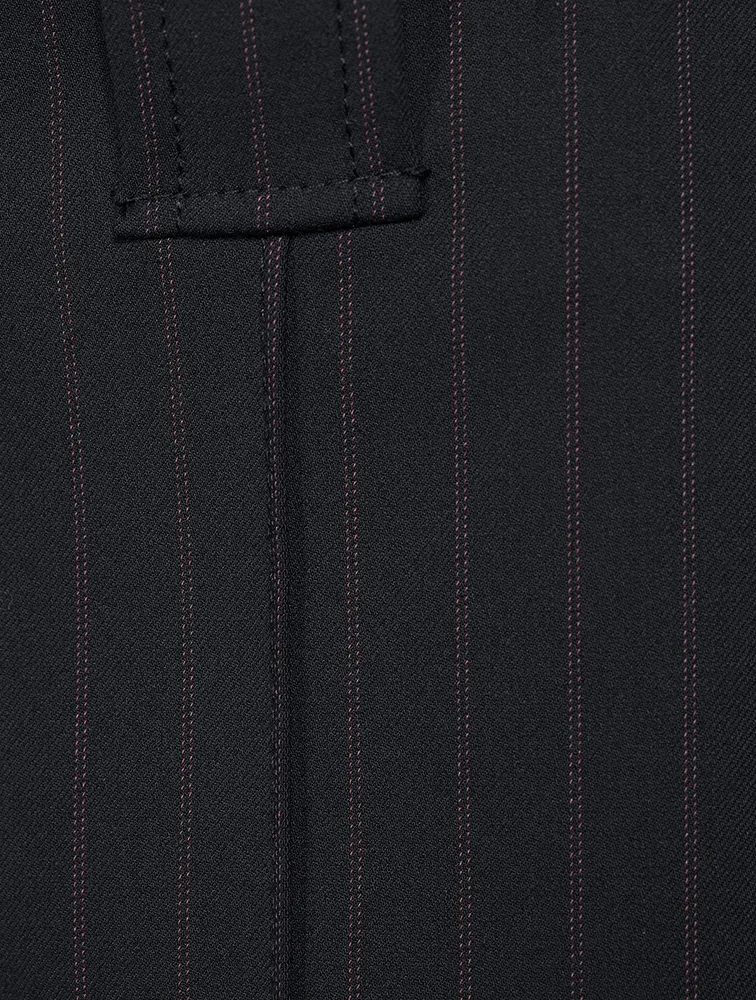 Bootcut Trousers Pinstripe Print