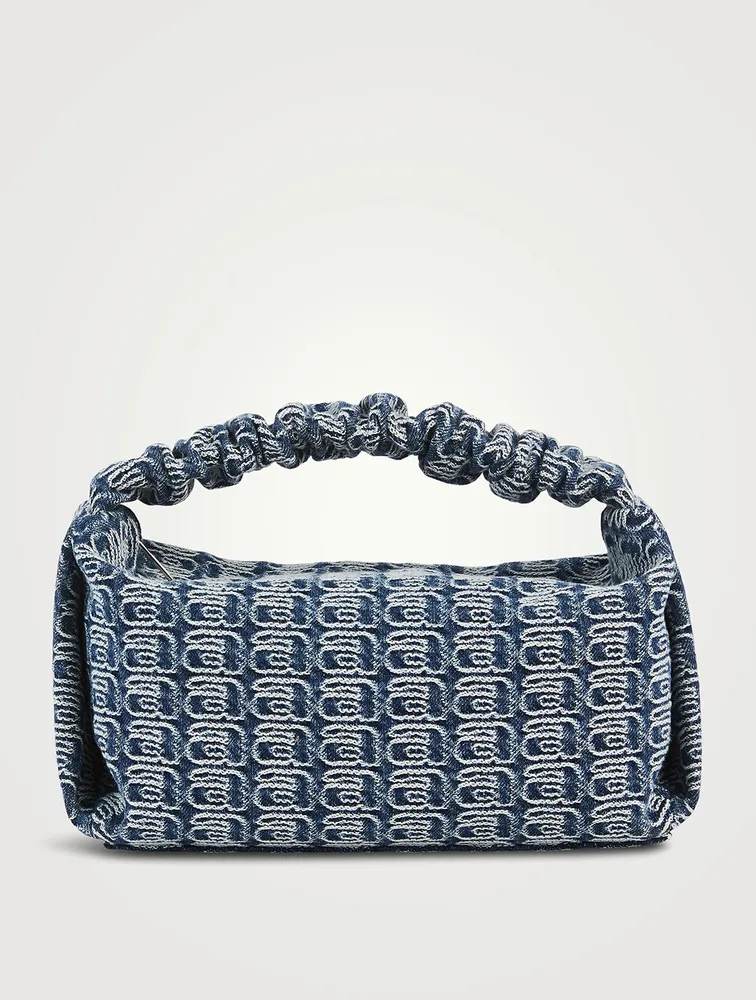 Alexander Wang Scrunchie Small Bag In Jacquard Denim in Blue