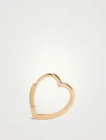 Antifer Heart 18K Rose Gold Hoop Earring