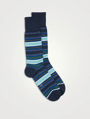 Socks In Striped Print