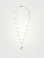 14K Gold Mushroom Pendant Necklace With Diamonds