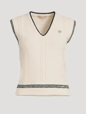 Sweater Vest With Logo Embroidery