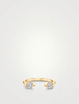 Orbit Split Ring With Diamonds