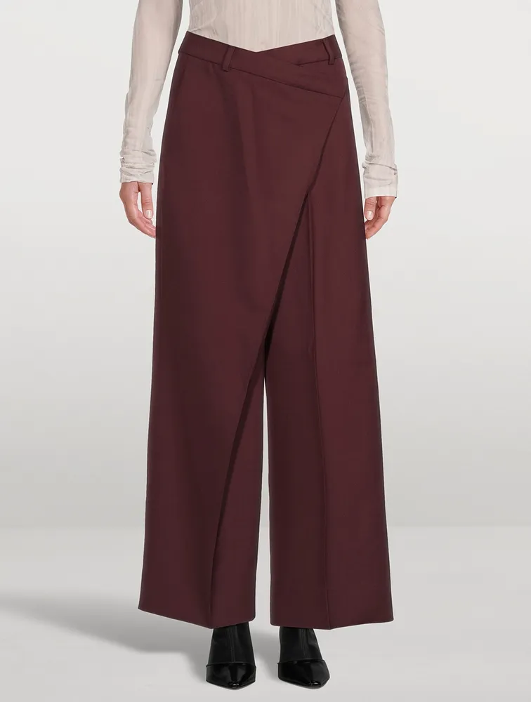 Wrap-Front Trousers