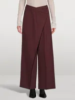 Wrap-Front Trousers