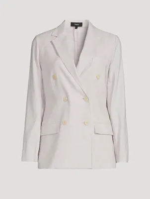 Double-Breasted Good Linen Blazer