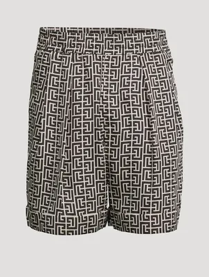 Bermuda Shorts Monogram Print