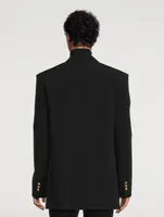 Crepe Double-Breasted Jacket