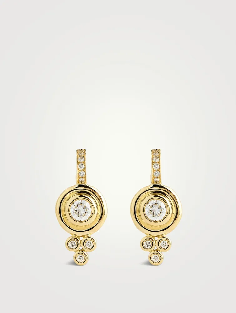 18K Gold Classic Diamond Earrings