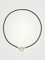 18K Gold Leather Cord Necklace