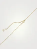 18K Gold Five Diamond Temple Necklace