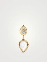 S And XS Motif Serpent Bohème Stud Earring With Mother-Of-Pearl And Diamonds