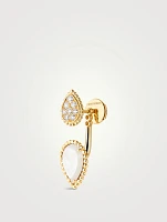 S And XS Motif Serpent Bohème Stud Earring With Mother-Of-Pearl And Diamonds