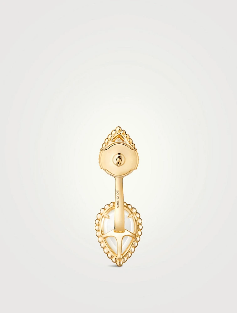S And XS Motif Serpent Bohème Stud Earring With Mother-Of-Pearl And Diamonds