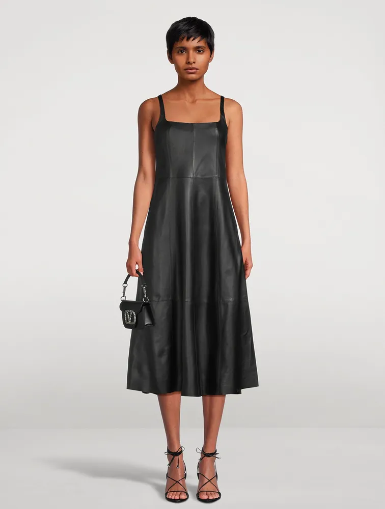 Leather Midi Dress