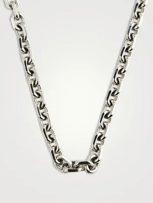 Silver Chain Necklace With Skulls