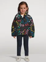 Puffer Jacket Circular Logo Print