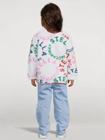 Fleece Jacket Circular Logo Print