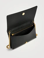 VLOGO Leather Crossbody Chain Wallet