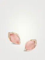 LMLMN 18K Rose Gold Crystal Haze Earrings With Diamonds