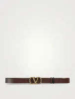 Crystal VLOGO Leather Belt